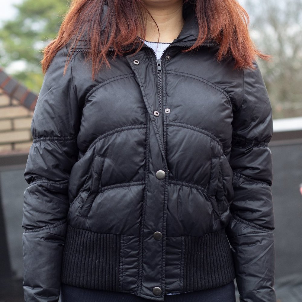 DKNY Black Puffer Jacket Size S
